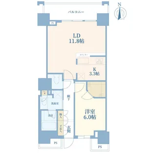 ベイクレストタワー【26階】の間取り