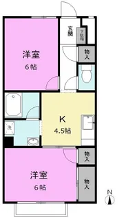 アイパレス新越谷【2階】の間取り