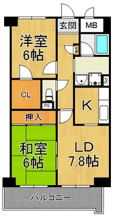 プリムヴェール【1階】の間取り