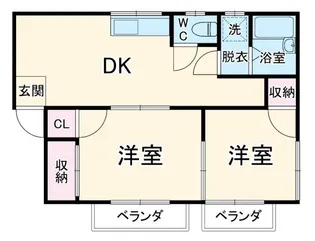 ハイツ野崎A【2階】の間取り