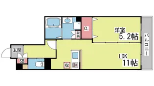 ルミエール住吉本町【1階】の間取り