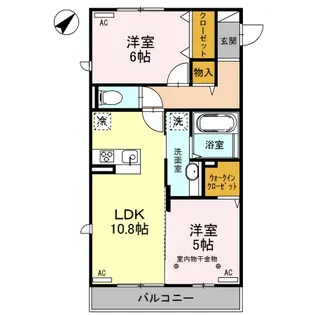 ロイジェントパークスレイクタウン O【2階】の間取り