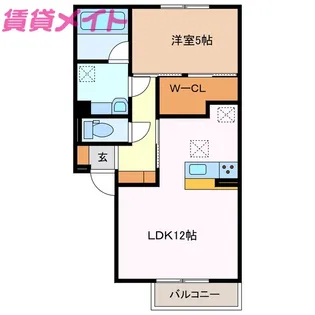 パルミエ III【1階】の間取り