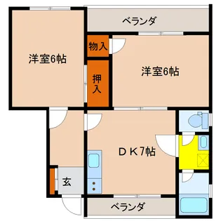 マンション堀高【1階】の間取り