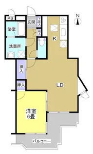 ミラクル西塚【1階】の間取り