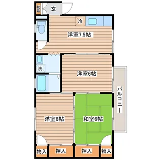 ツインクル中田【2階】の間取り