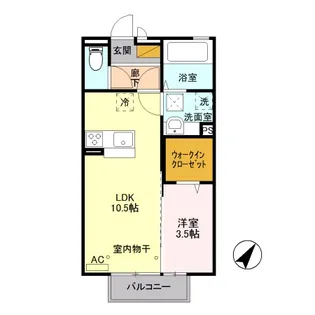 ラフィーネ・コアッツァ ダ【1階】の間取り
