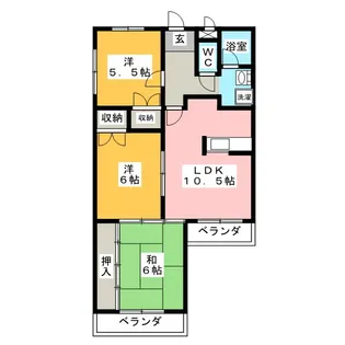 パークヒル板倉【4階】の間取り