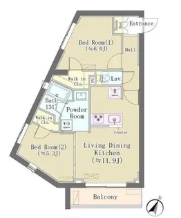 バルム下馬【2階】の間取り