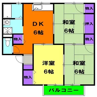 パルブニール A【1階】の間取り