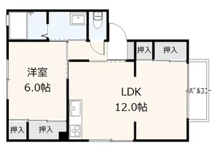 アブニール焼山中央【2階】の間取り
