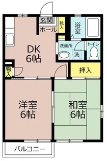 ディアス雅B棟【1階】の間取り