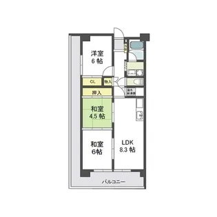 フローラ長田【6階】の間取り