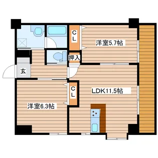 Cadog アイリスII【3階】の間取り