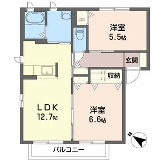 シャーメゾン岩鼻【2階】の間取り