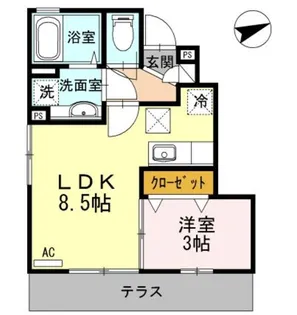 グレイス八千代【1階】の間取り