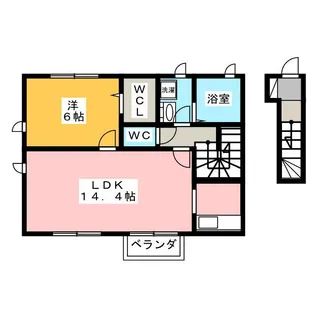 グリーンコーポ武蔵関B【2階】の間取り