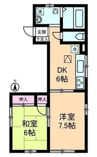 グレイシス王子A棟【1階】の間取り