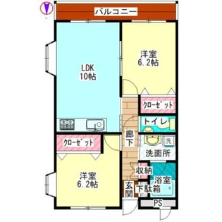古径ガーデン【3階】の間取り