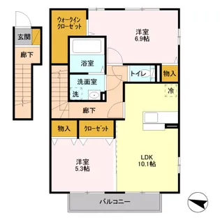 Axia(アクシア)A【2階】の間取り