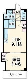 コネクトパークヒルズ鶴沢町【3階】の間取り