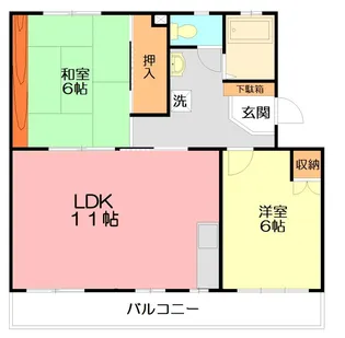 ボンボワザンひらた【3階】の間取り