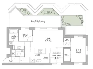 GranDuo桜新町【4階】の間取り