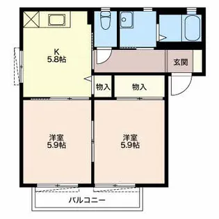 アゼリアプレイス【1階】の間取り