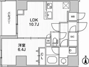 Weave Base-UENO NORTH【11階】の間取り