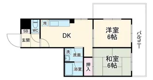 ユーコート稲田堤【2階】の間取り