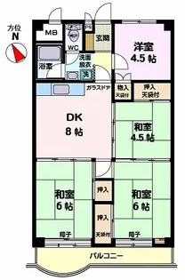 分譲賃貸 浦和白幡東高層住宅1号棟【10階】の間取り