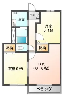 ベルセレーノ【1階】の間取り