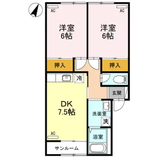 プレジール杉田台【1階】の間取り