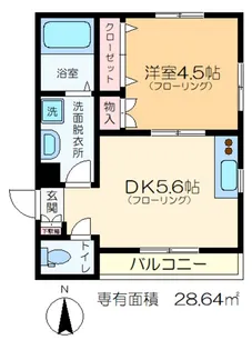PONT PORTE B【1階】の間取り