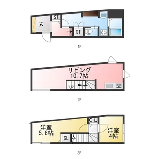 MOK-TERRACE NISHINIPPORIの間取り