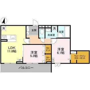 U-TORISIA簗瀬【3階】の間取り