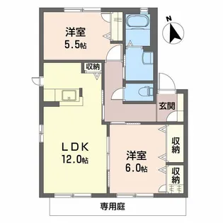 サンビーム串山 D棟【1階】の間取り