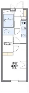 レオパレスバーディーパレス【3階】の間取り