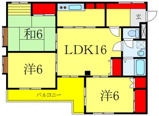 北赤羽マンション【4階】の間取り