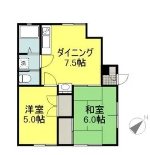 ルーミー赤坂台1号館【1階】の間取り