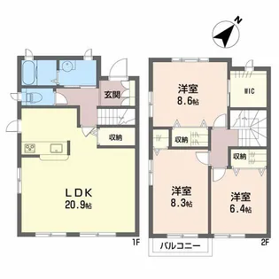 グランシティ萌の間取り