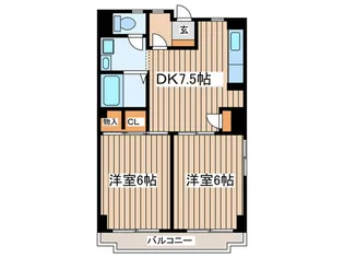 サンビ-チ美松【1階】の間取り