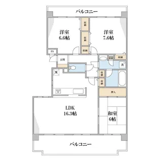グランドヒル天神【2階】の間取り