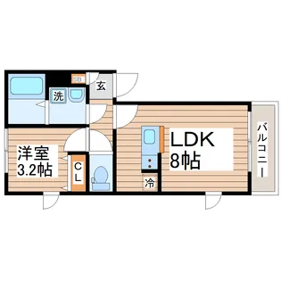 【新築】ガス割 Ambre宮千代(アンブル宮千代)【3階】の間取り