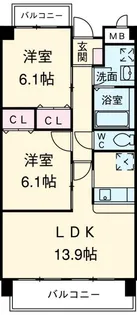 ノスタルジー弥生【2階】の間取り