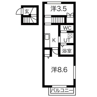 sacrale西古川【2階】の間取り