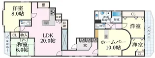 セイシェル神戸【10階】の間取り
