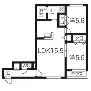 RIVIER発寒【1階】の間取り