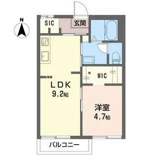 ファミール赤松【1階】の間取り