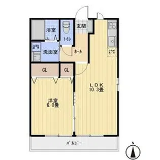 リバーシティA【2階】の間取り